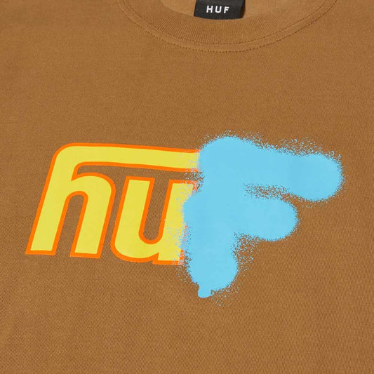 HUF Upside Downtown Short Sleeve T-Shirt Camel