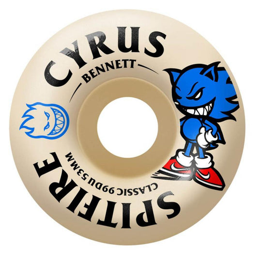Spitfire Skateboard Wheels Formula Four Classics 99DU Cyrus Burn Squad Natural 53mm