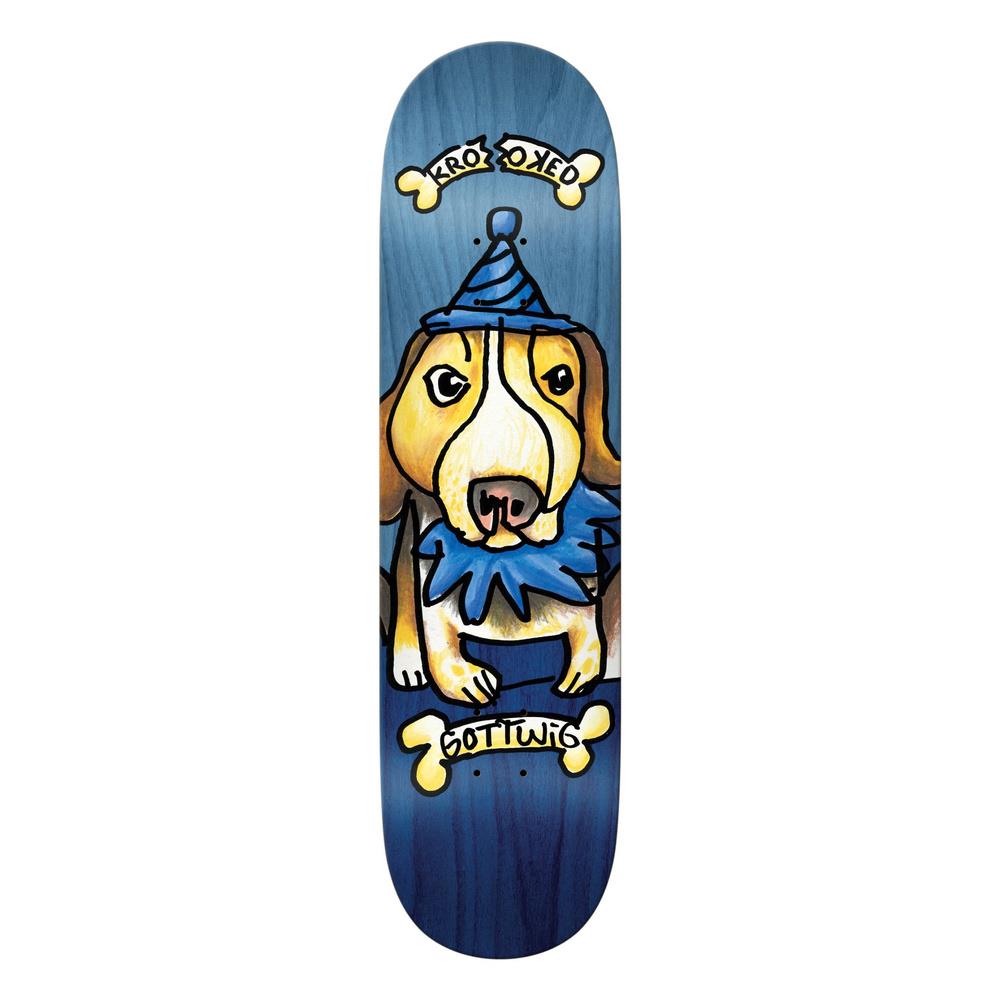 Krooked Gottwig Blueberry Skateboard Deck Blue 8.25"