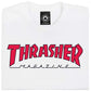 Thrasher Magazine T-Shirt Outlined White/Red