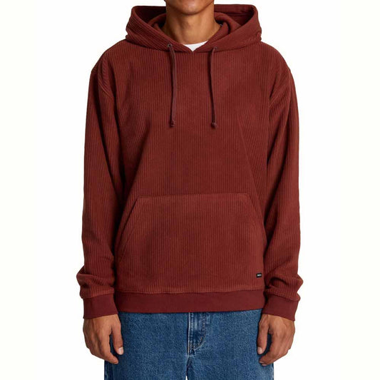 RVCA Hewitt Hooded Sweatshirt Dark Red Earth