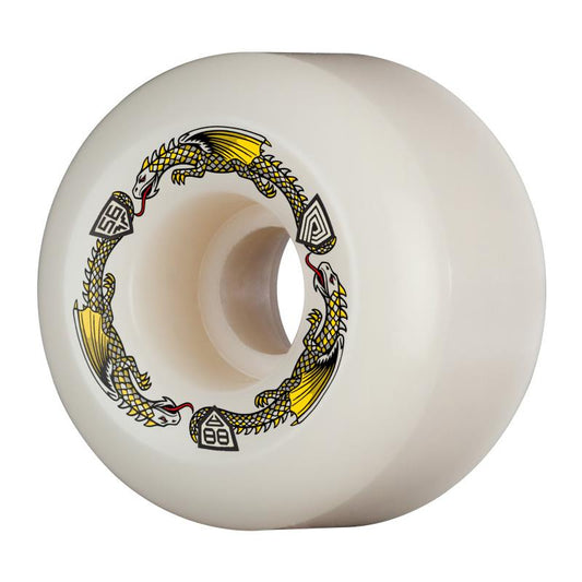 Powell Peralta Dragon Formula Skateboard Wheels 56mm x 40mm 88A Off White