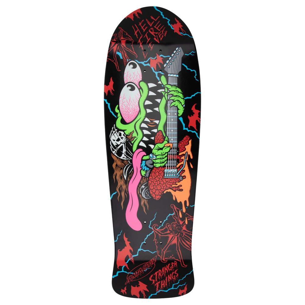 Santa Cruz X Stranger Things Meek Slasher Skateboard Deck Black 10.1"