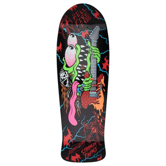 Santa Cruz X Stranger Things Meek Slasher Skateboard Deck Black 10.1"