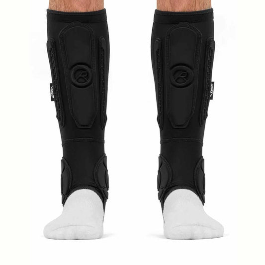 REKD Energy Covert Shin+Ankle Guards Black Short