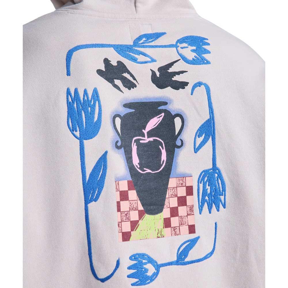 RVCA AF Love Birds Pullover Hooded Sweatshirt Moonbeam