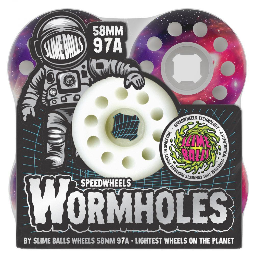 Slime Balls Wheels Worm Holes 97a White 58mm