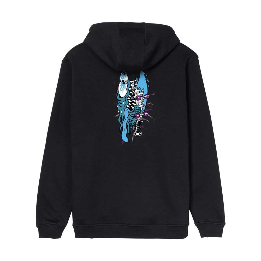 Santa Cruz Meek Pinstripe Slasher Hooded Sweatshirt Black