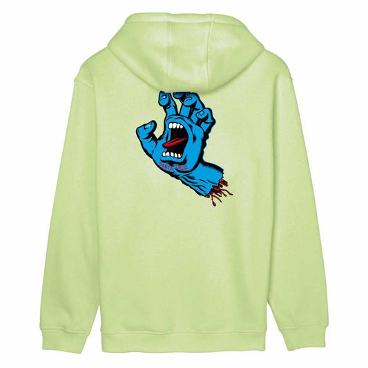 Santa Cruz Hooded Sweatshirt Screaming Hand Chest Matcha