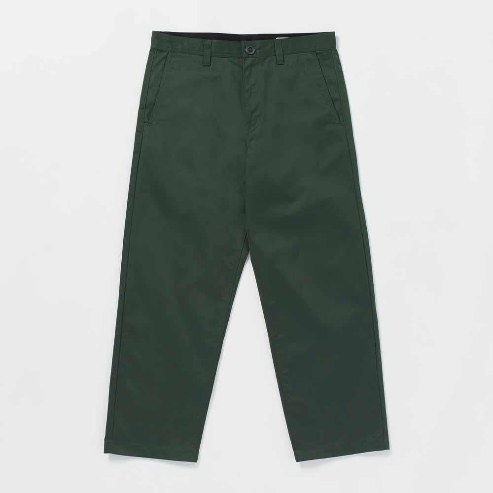 Volcom Fricken Loose Tapered Cord Trousers Squadron Green