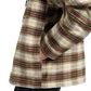 Dickies Eustis Hooded Flannel Shacket Egret Checkered