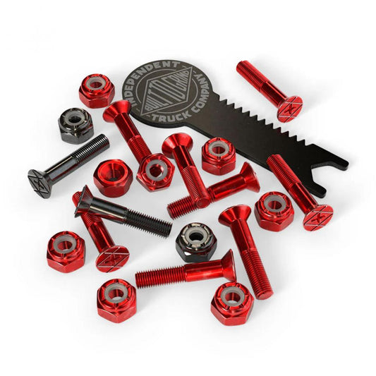 Indy Independent Skateboard Bolts Phillips With Tool Red Black 1"