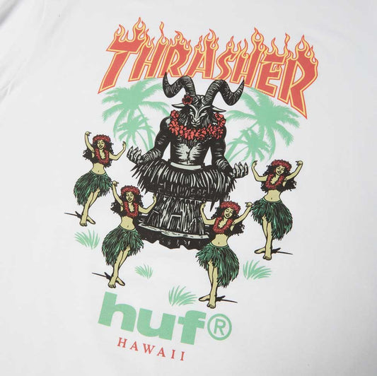 HUF x Thrasher Goat Luau Short Sleeve T-Shirt White