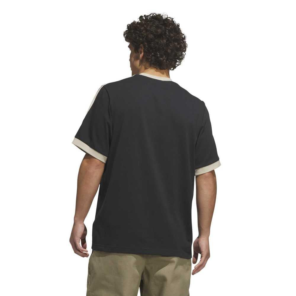 Adidas Skateboarding Ringer T-Shirt Black Khaki Three