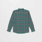 Volcom Caden Plaid Long Sleeve Shirt Sea Green