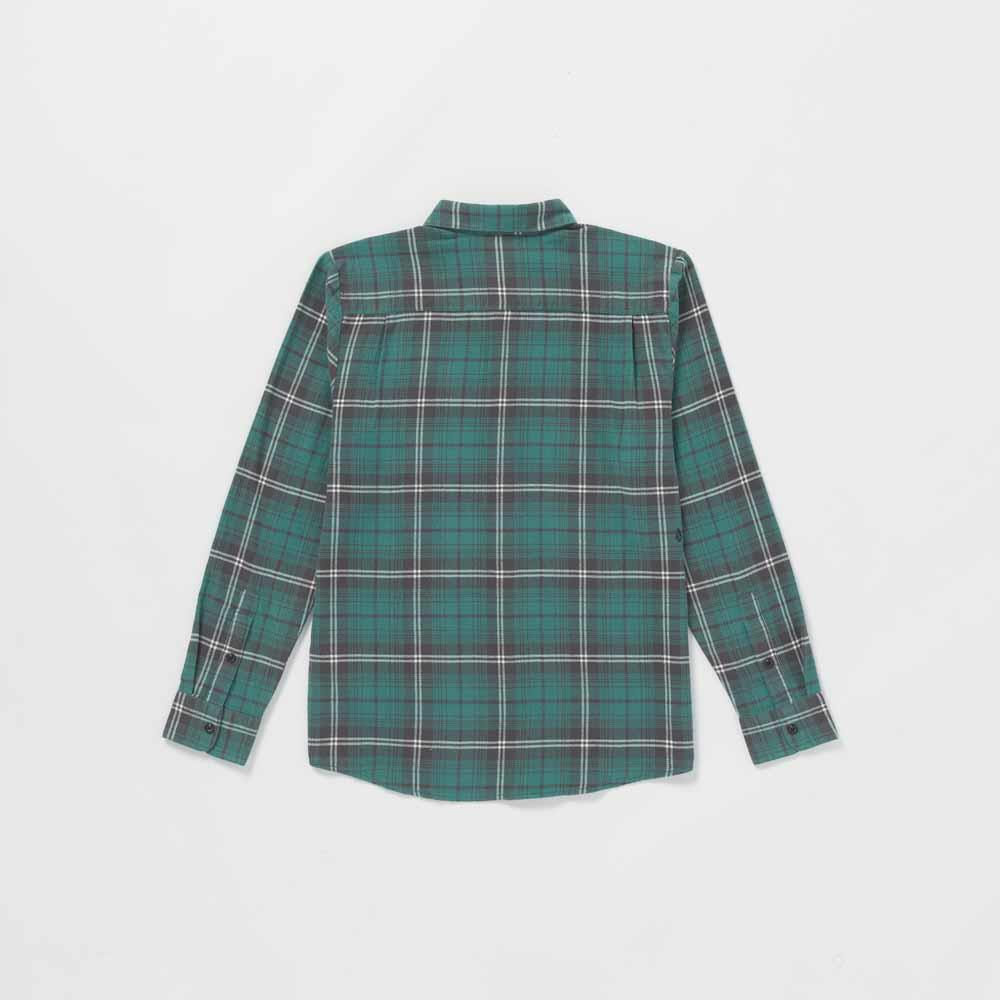 Volcom Caden Plaid Long Sleeve Shirt Sea Green