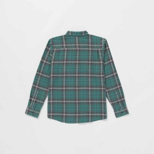 Volcom Caden Plaid Long Sleeve Shirt Sea Green