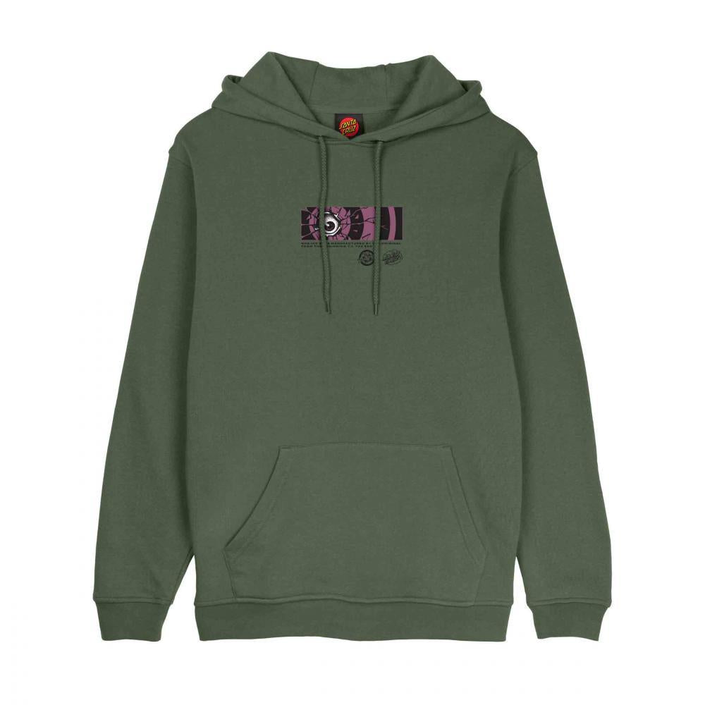 Santa Cruz Skateboards Hooded Sweatshirt Roskopp Dissect Strip Dark Moss