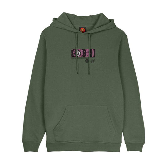 Santa Cruz Skateboards Hooded Sweatshirt Roskopp Dissect Strip Dark Moss