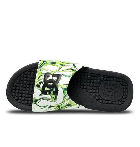 DC Shoe Co Bolsa Slides Sandals Liquid Fuego White