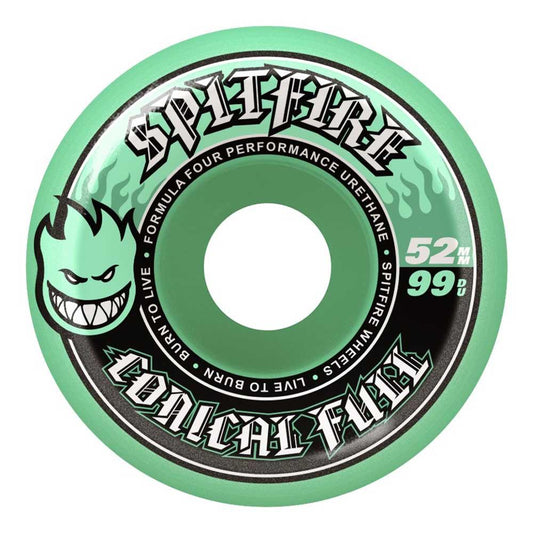 Spitfire Formula Four Skateboard Wheels Team Color Pack Conical Full 99 52mm