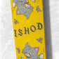 Real Ishod Kitten Scratch Twin Tail Skateboard Deck Yellow 8.0"