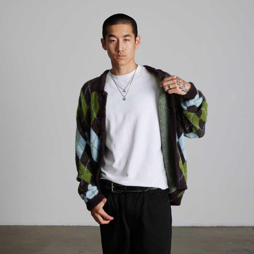Huf Cooper Mohair Sweater Dark Brown