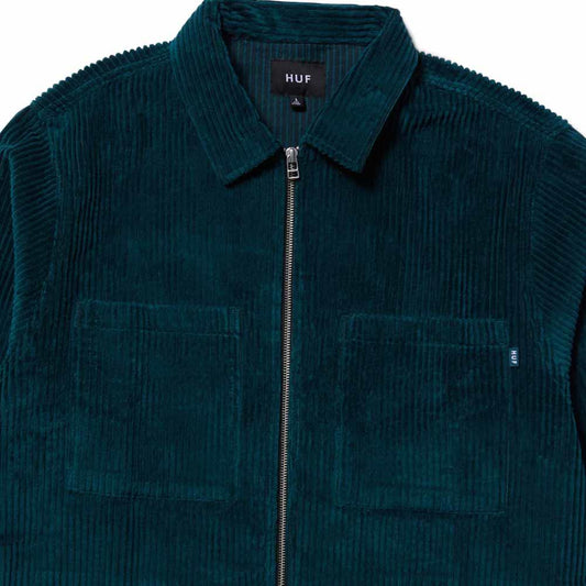 Huf Two Tone Corduroy Zip Shacket Sycamore