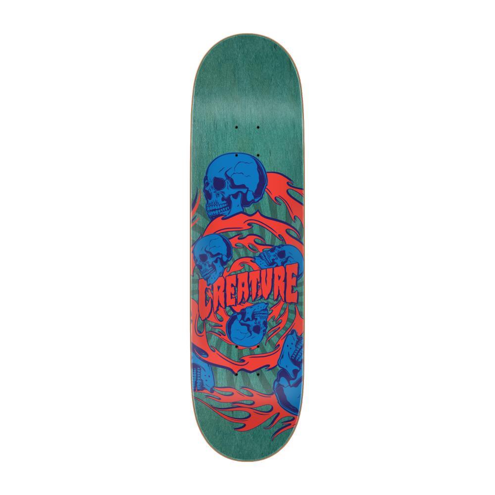 Creature Birch Skateboard Deck Spiral Skull Blue Red 8.53"