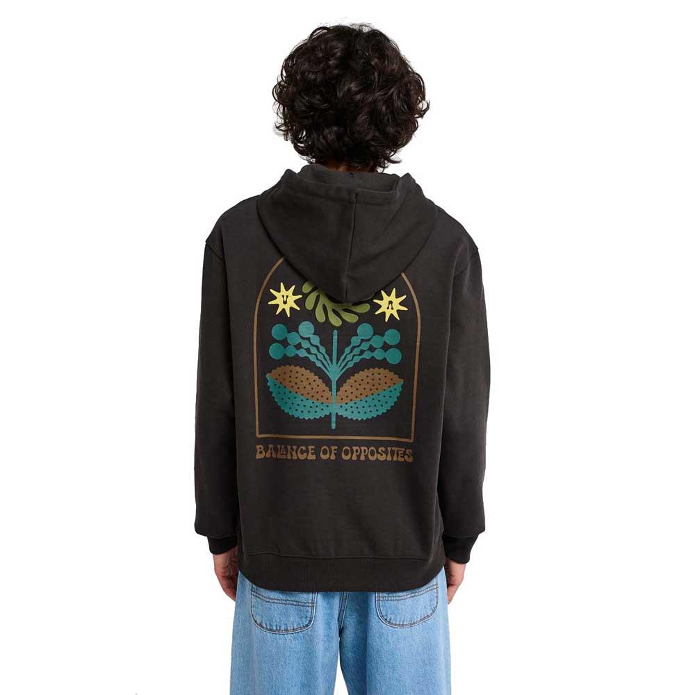 RVCA Iris Pullover Hooded Sweatshirt Washed Black