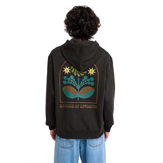RVCA Iris Pullover Hooded Sweatshirt Washed Black