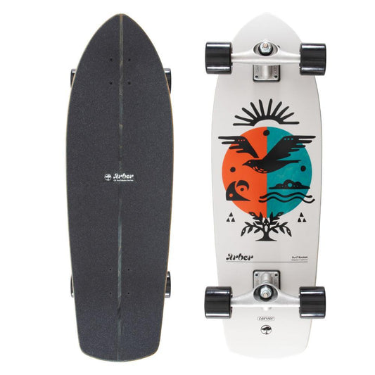 Arbor Surfskate CX Surf Rocket White Complete Skateboard 30.5"