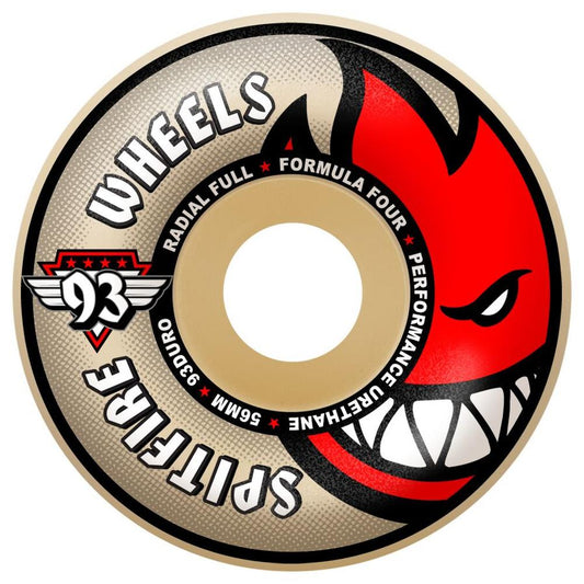 Spitfire F4 93 Radial Full Natural Skateboard Wheels 56mm