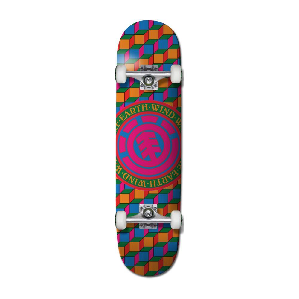 Element Factory Complete Skateboard Geometric Pink Green 7.5"