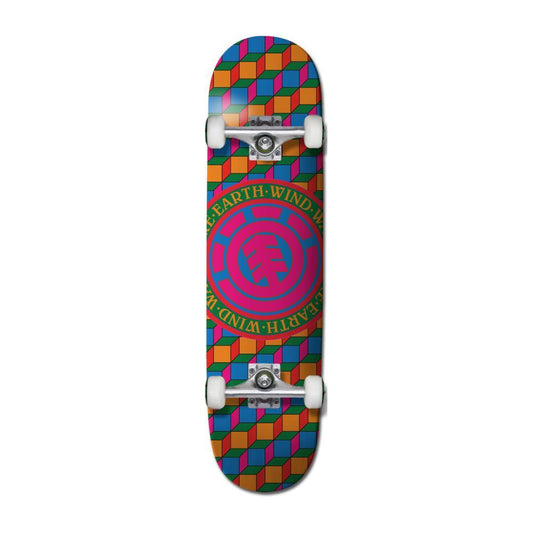 Element Factory Complete Skateboard Geometric Pink Green 7.5"