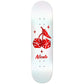 Real Nicole High Roller Deck Twin Nose White Skateboard Deck 8"