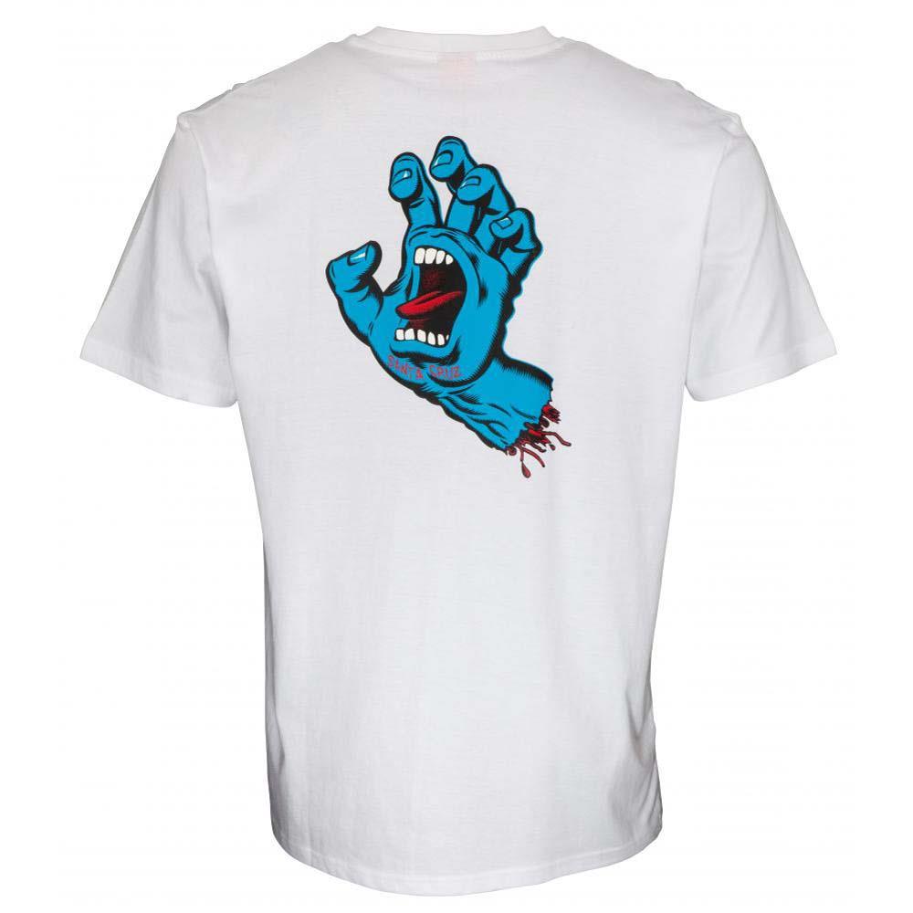 Santa Cruz Screaming Hand Chest T-Shirt White