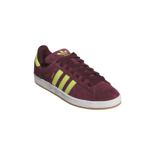 Adidas Skateboarding Campus ADV Maroon Semi Solar Yellow White Skate Shoes