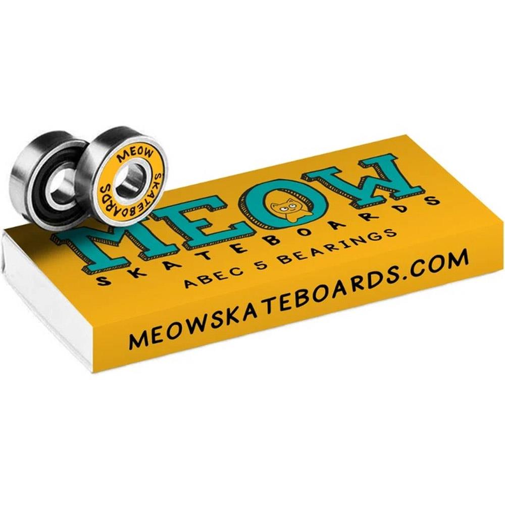 Meow Abec 5 Skateboard Bearings 8 Pack