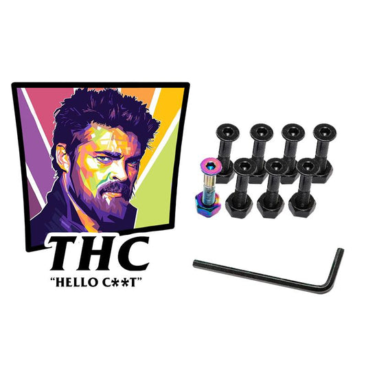 The Hardware Company THC Butcher Neo Skateboard Nuts & Bolts 1" Allen Key & Sticker