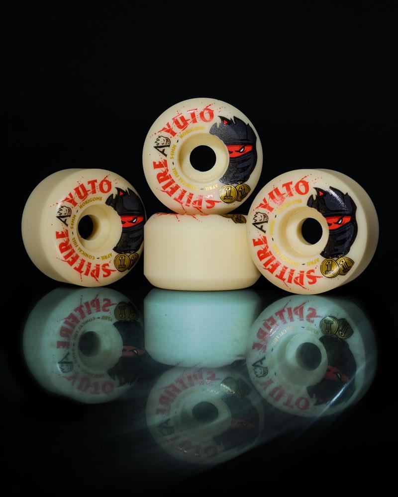 Spitfire x April Formula 4 Yuto Conical Full 54mm Skateboard Wheels Natural 99a