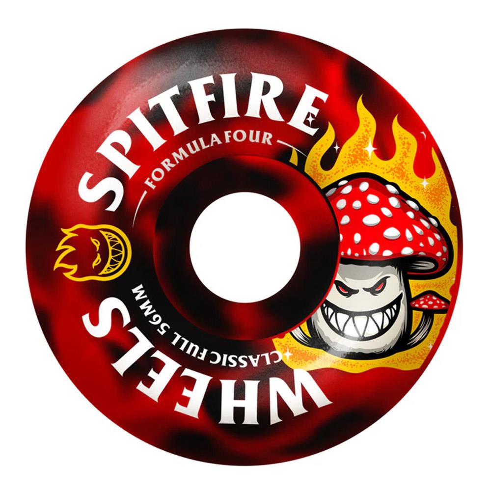 Spitfire Skateboard Wheels Shroom Bighead Classic Full Formula Four Black Red Swirl 99a 56mm