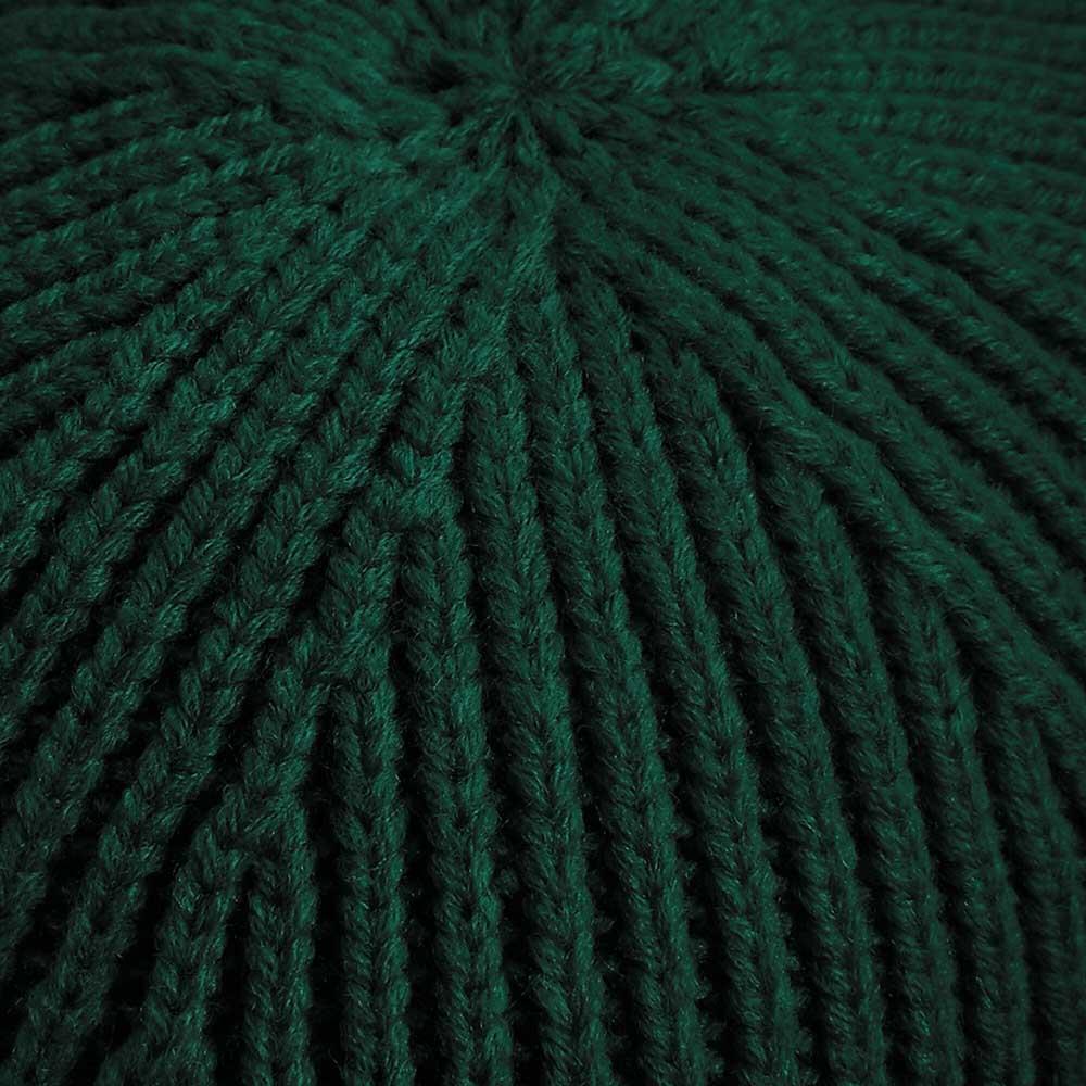 Black Sheep Engineered Knit Ribbed Beanie Green