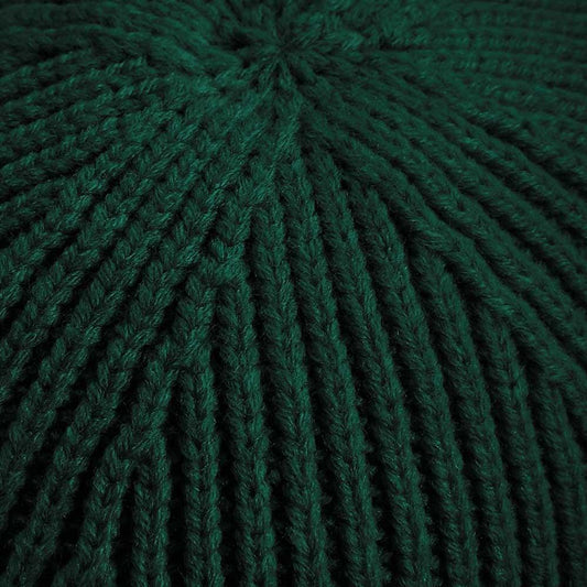 Black Sheep Engineered Knit Ribbed Beanie Green