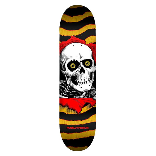 Powell Peralta Ripper Yellow Stain Red Skateboard Deck 7.75"