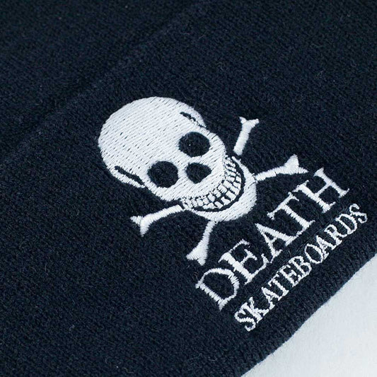 Death Skateboards OG Skull Beanie Hat Black