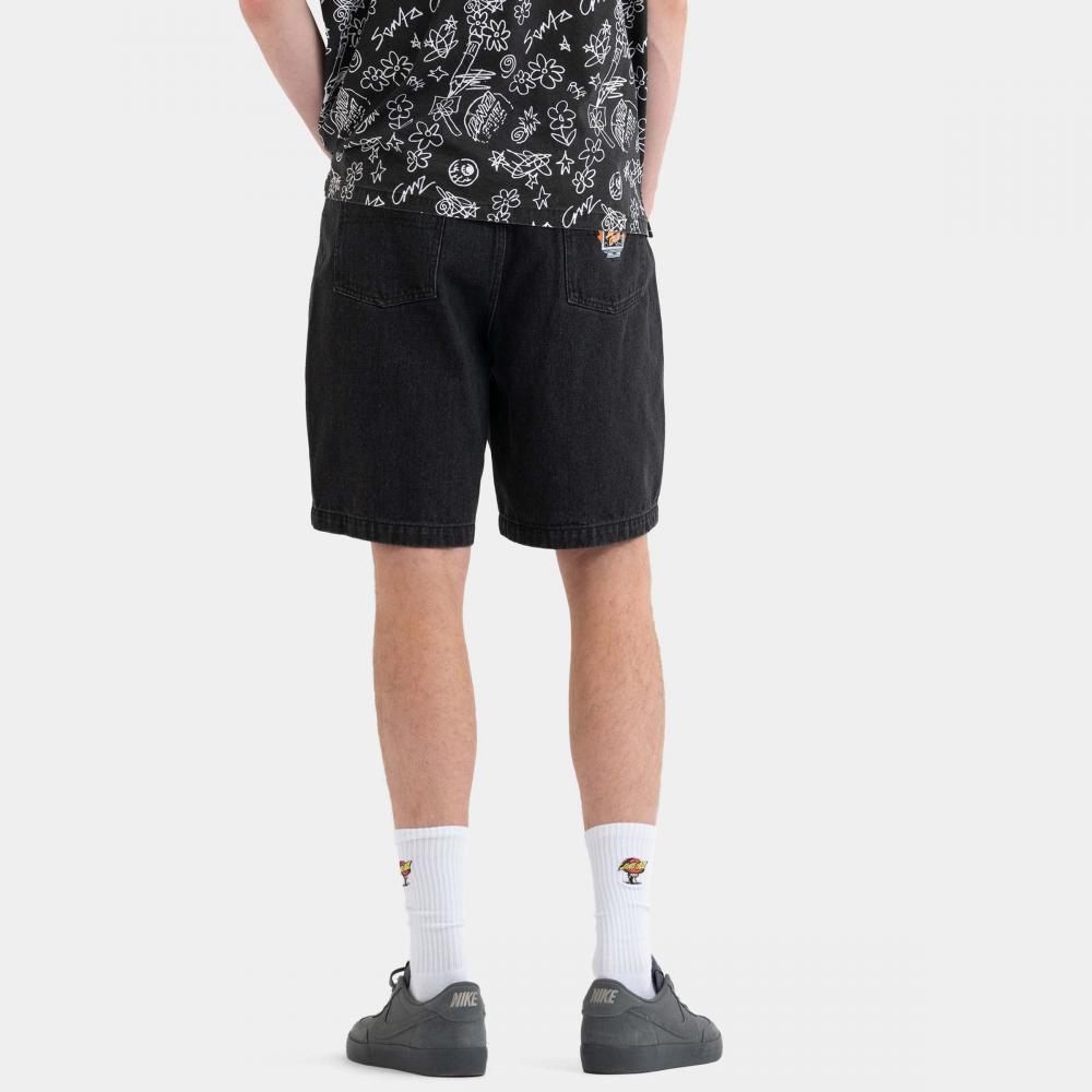 Santa Cruz Self Destruct Embroidered Big Shorts Black