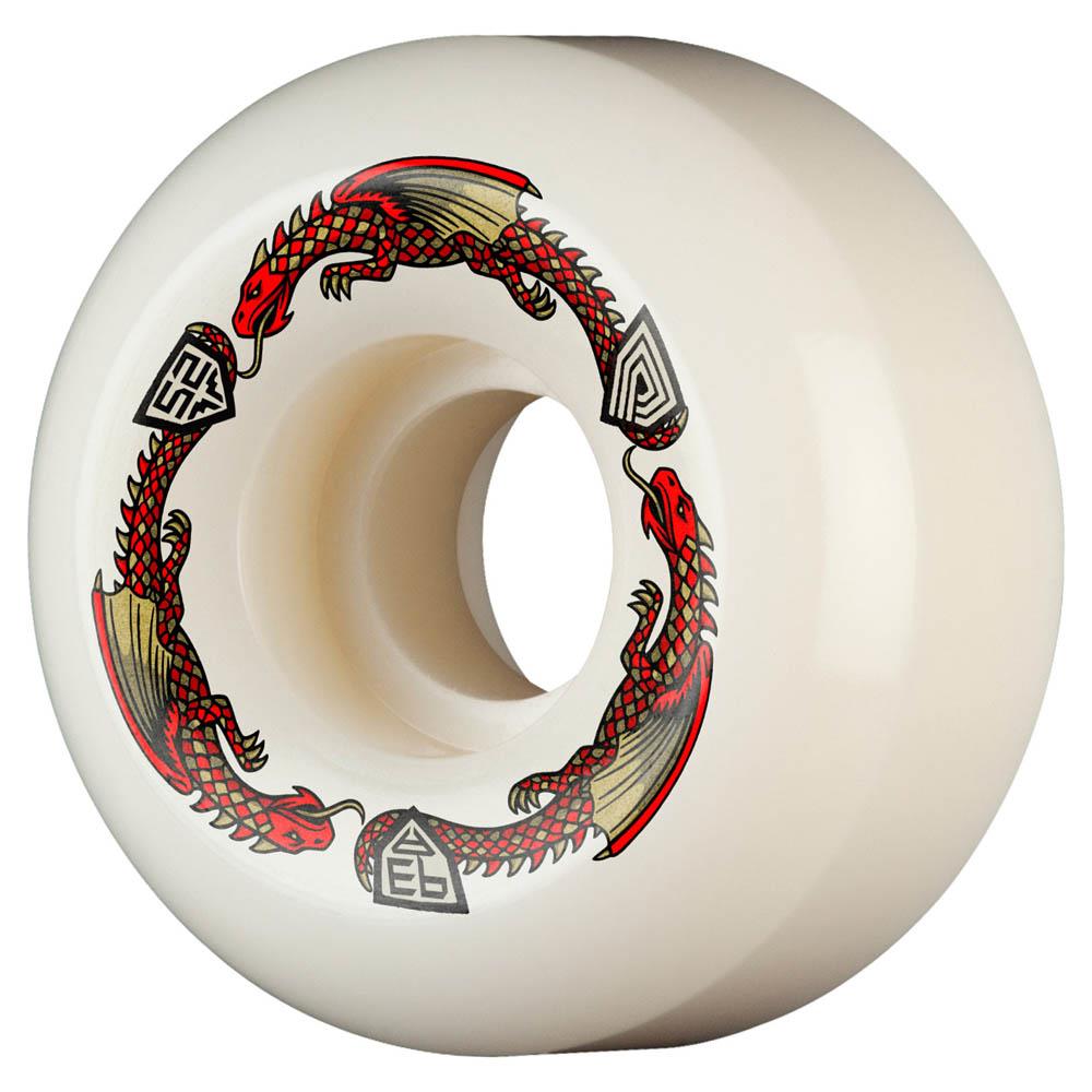 Powell Peralta Dragon Formula Skateboard Wheels 52mm x 30mm 93A V5 Off White Red