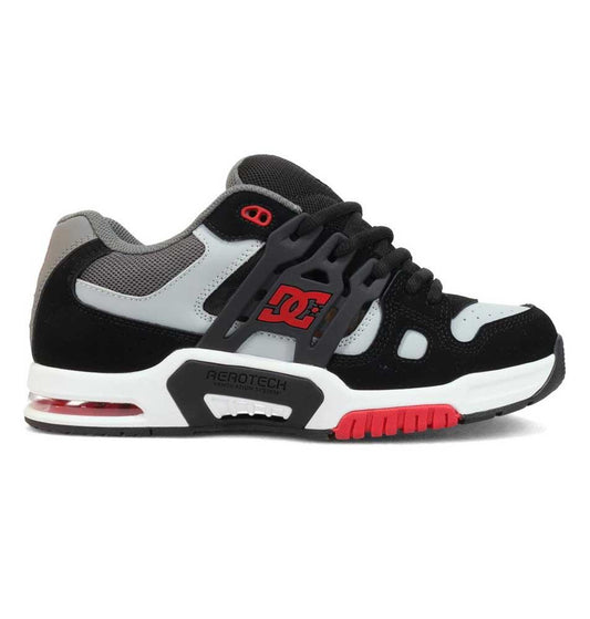 DC AT-2 Black Grey Red Leather Skate Shoes
