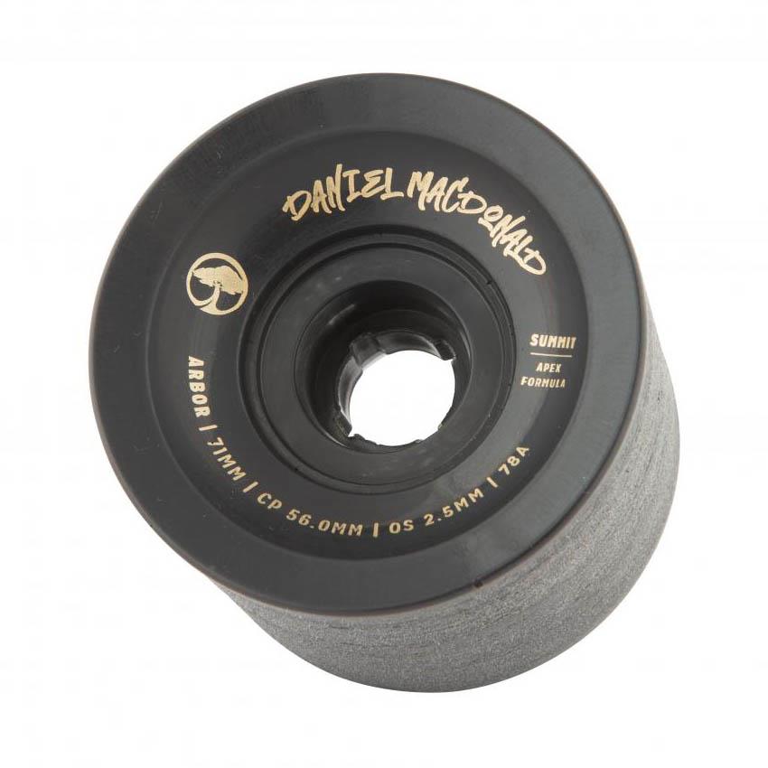 Arbor Signature Skateboard Wheels Summit Daniel MacDonald 78a Black 71mm